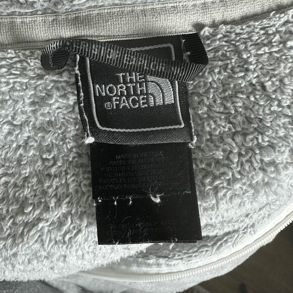 The North Face Osito Fleece Full Zip Jacket Light gray Plush Womens size S - Picture 8 of 10